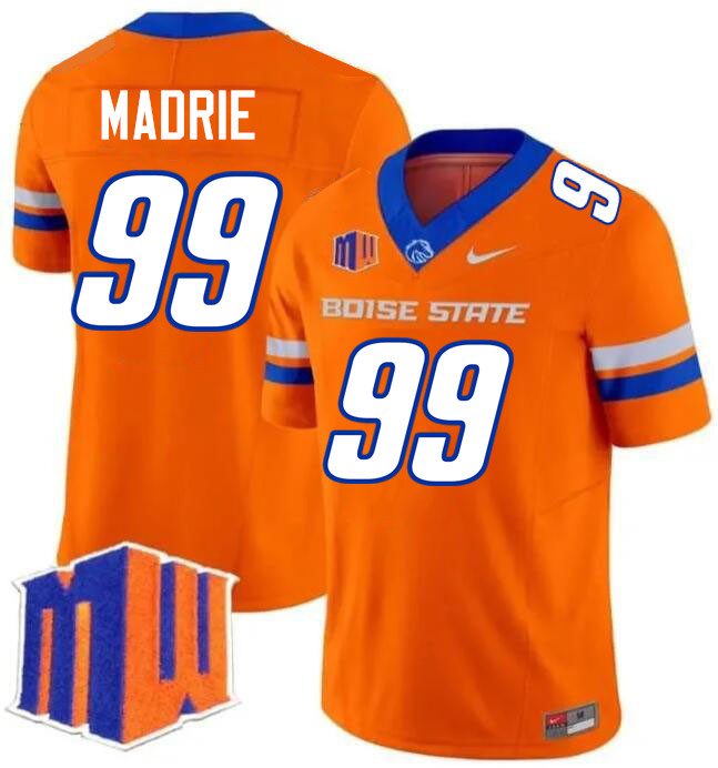Michael Madrie Jersey, Boise State Broncos College Football Jersey College Uniforms-Orange